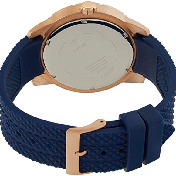 GUESS Navy and Rose Gold-Tone Multifunction Watch - Picture 6 of 8